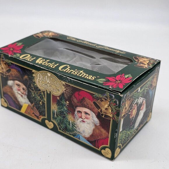 Old World Christmas Blue Seahorse Ornament Glass Blown Hand-Painted Box - Picture 15 of 16